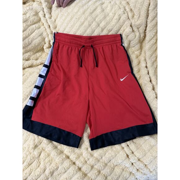 Nike Dri Fit Basketball Shorts Men’s XL Red Black Drawstring Polyester - Picture 1 of 5